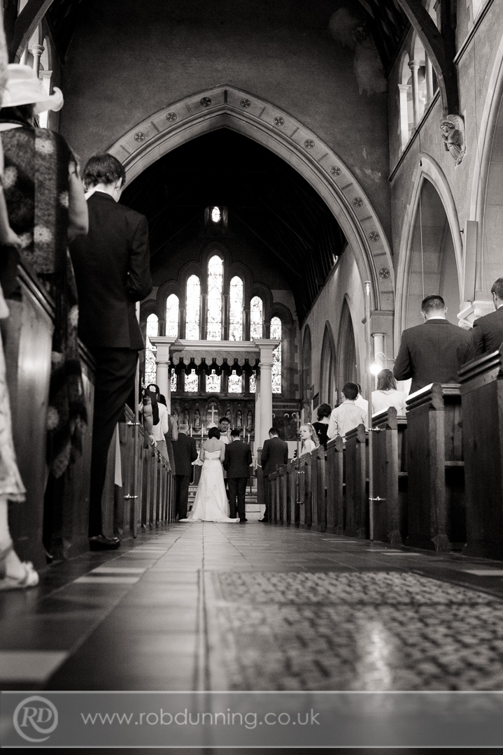 During a wedding service at Holy Trinity Church, Southampton