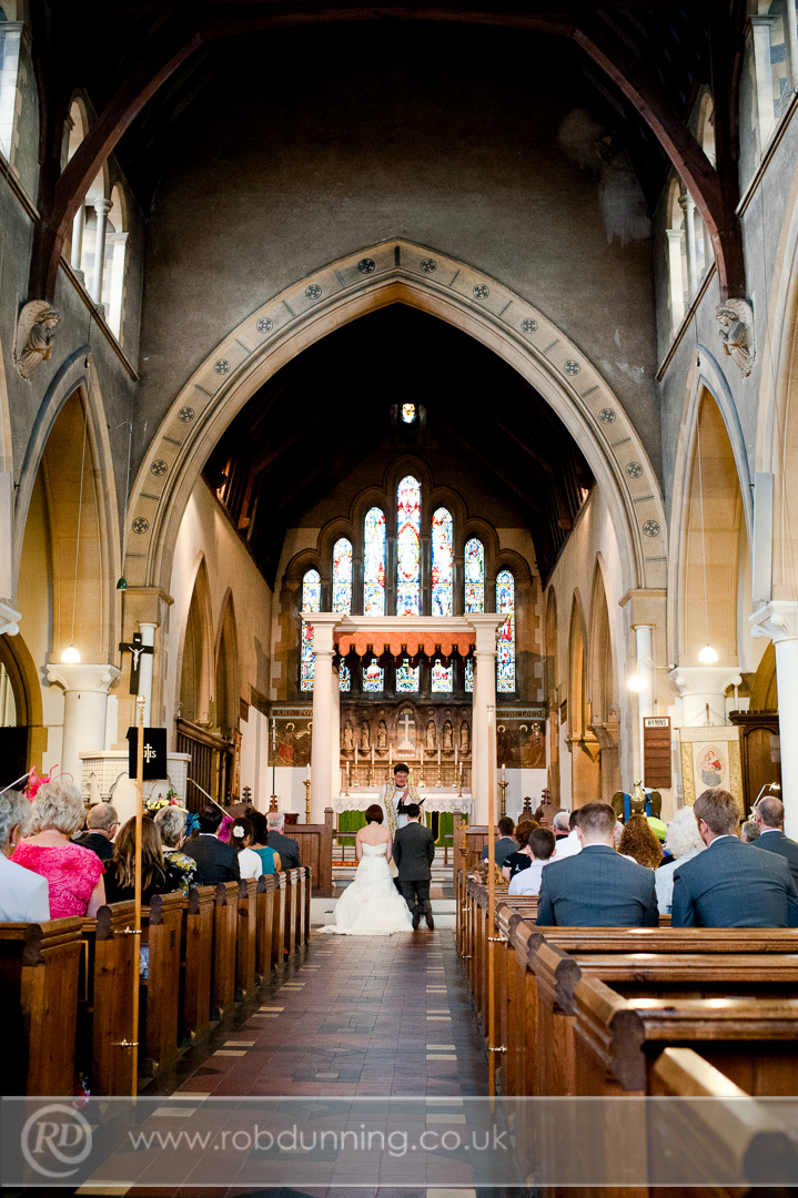 During a wedding service at Holy Trinity Church, Southampton